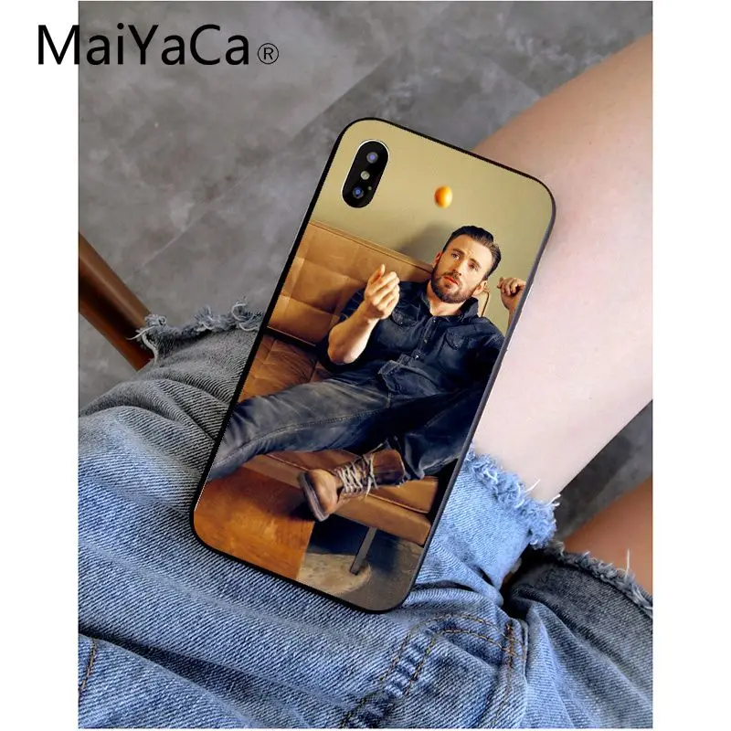 MaiYaCa Chris Evans черный ТПУ Мягкий силиконовый чехол для телефона чехол для Apple iPhone 8 7 6 6S Plus X XS MAX 5 5S SE XR чехол - Цвет: A10