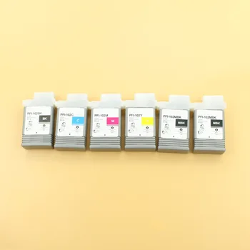 

Empty cartridge 6pcs/set PFI-102 PFI102 ink cartridges for canon iPF760 iPF500 iPF600 iPF700 printer without chip