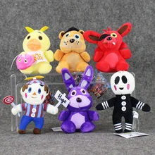 10 12cm 6Styles Five Nights At Freddy s FNAF Freddy Bear Foxy Bonnie Chica Plush Toys