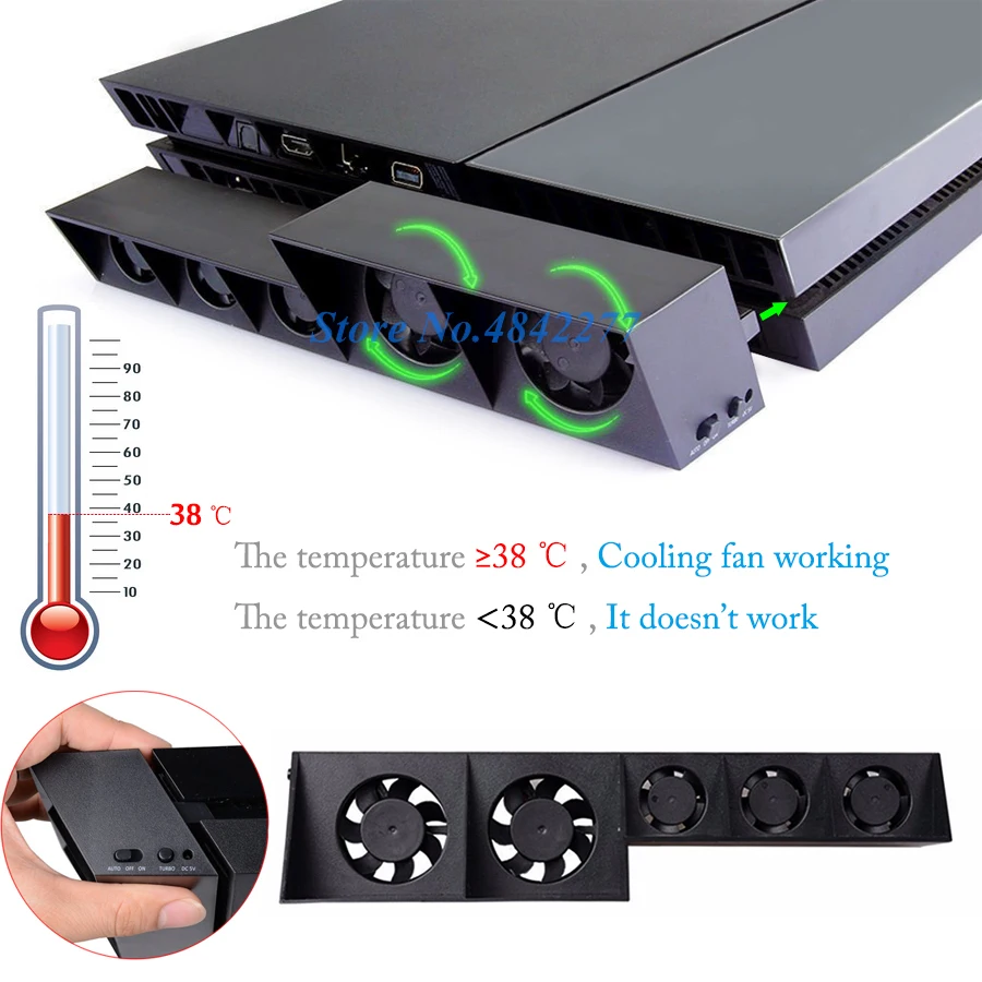 PS4 USB Вентилятор охлаждения Cooler Play Station 4 Внешний турбо Контроль температуры кулер