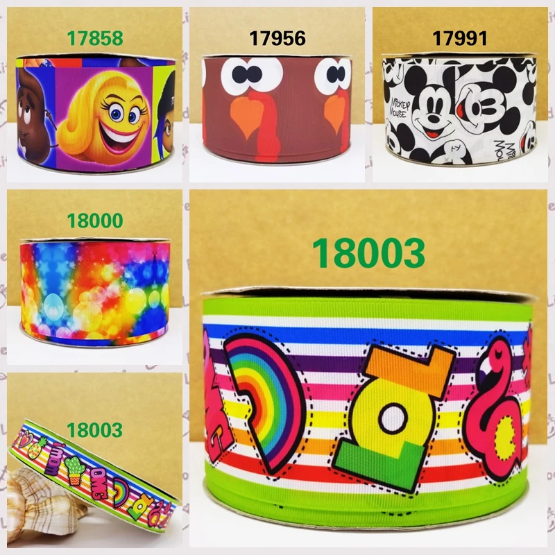 

Cartoon printed grosgrain ribbon ,satin ribbon 10 yards.