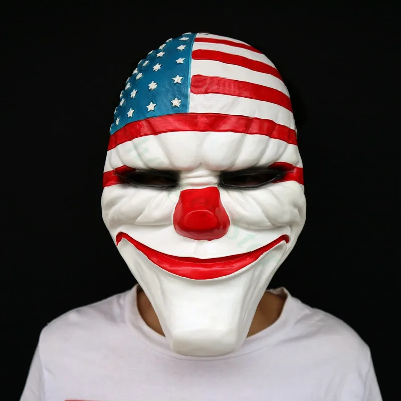 Payday 2 маска The Heist Dallas полимерный шлем Косплей Хэллоуин ужас клоун вечерние