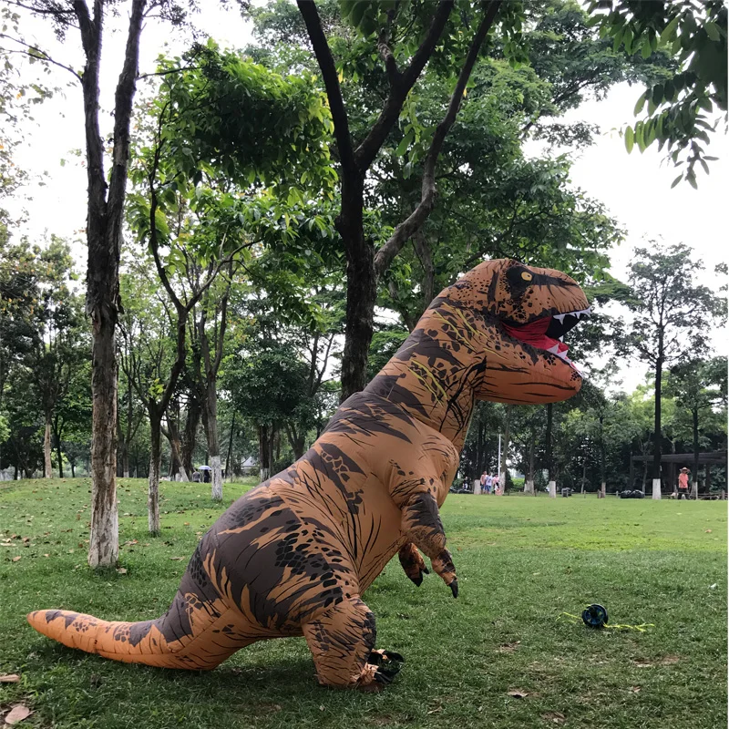 Inflatable Dinosaur Costume T -REX Halloween Jurassic World Cosplay Carnival Christmas Costumes For Men Blowup Party Fancy Dress