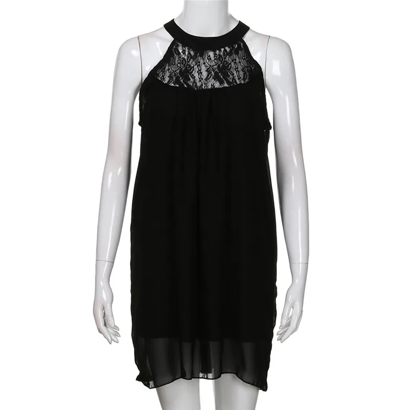HOT summer dress 2018 beach dress Women's Sleeveless black Dress Bodycon Evening Party Short Mini Dress vestidos robe J13#N (4)