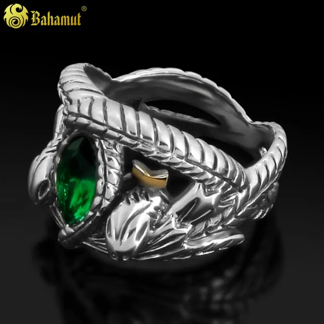 Bahamut 925 Bijoux En Argent Sterling Hommes Anneau Vintage Hommes Bijoux Seigneur Des Anneaux aragorn de