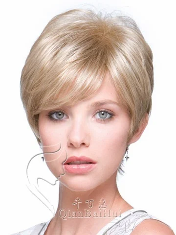 Professional Afro America Haircut Wigs Short Hair Yaki Straight