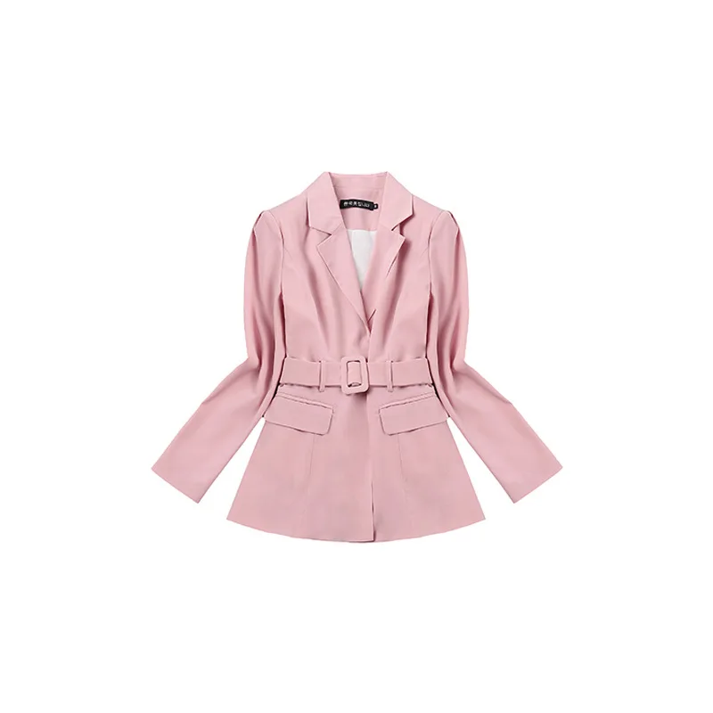 2019 Spring New Suit Star with Office Lady Smoke Pink Small Suit Pleated Skirt Pants Fashion Wild Female Women 2 Piece Set 2019 Spring New Suit Star with Office Lady Smoke Pink Small Suit Pleated Skirt Pants Fashion Wild Female Women 2 Piece Set