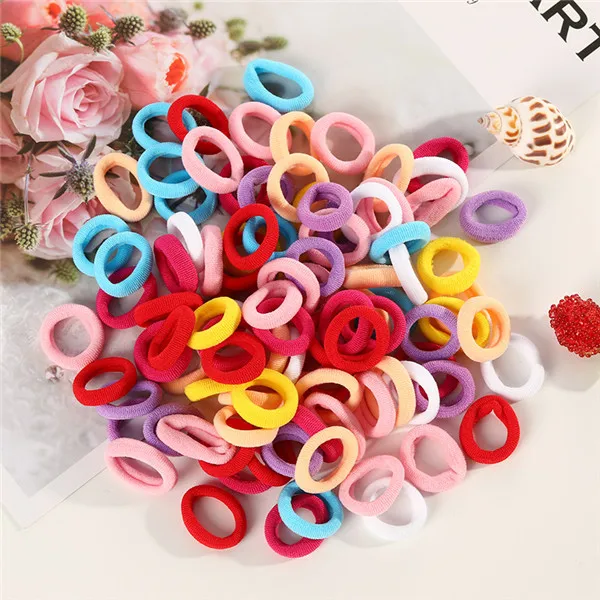 wedding hair clips 50/100pcs Baby Girls Colorful Small Elastic Hair Bands Children Ponytail Holder Kids Headband Rubber Band Mini Hair Accessories Hairclip