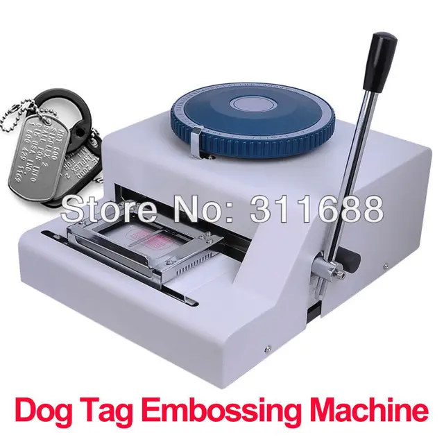 52 Manual GI Steel Metal Dog Tag Tags Embosser ID Card Embossing