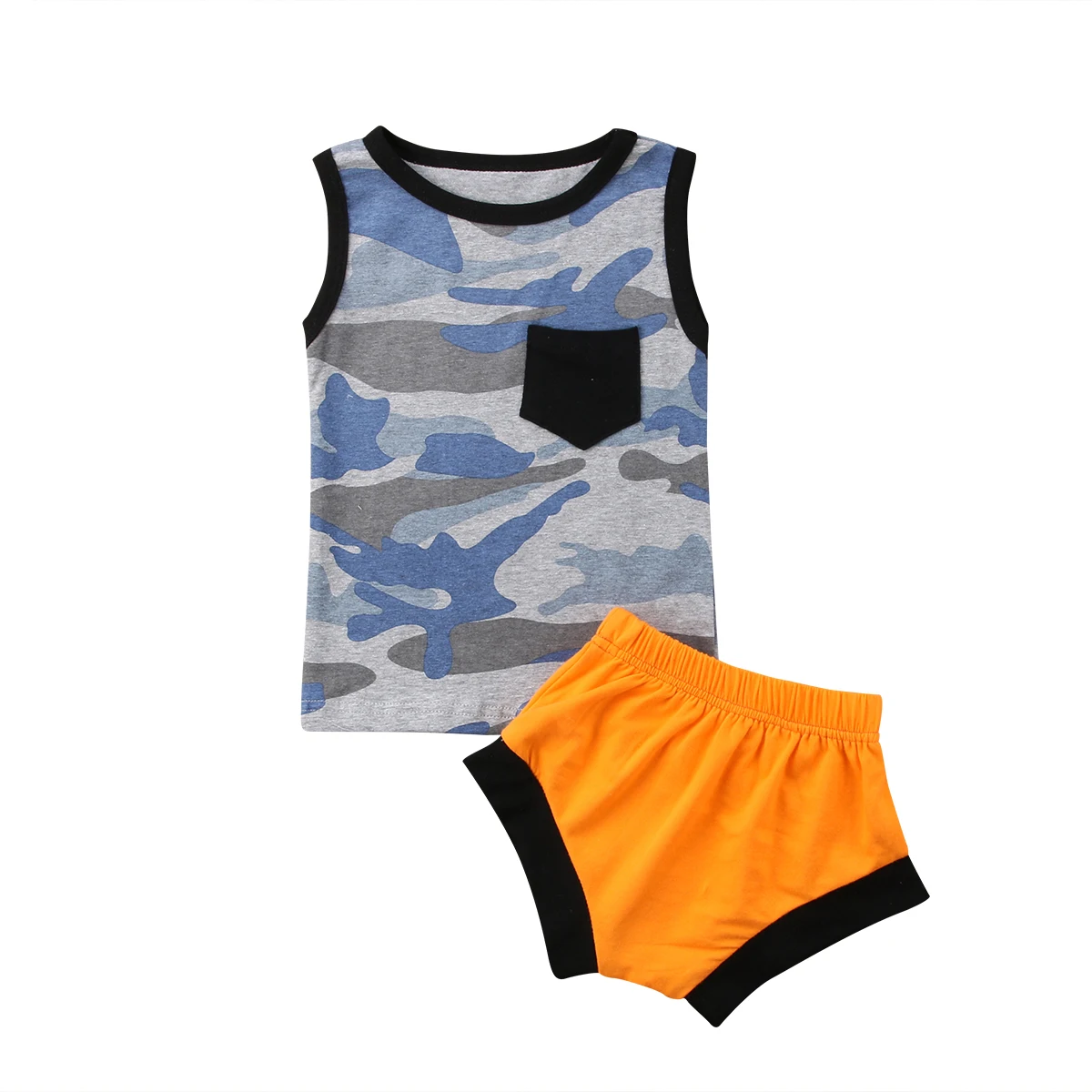Casual Newborn Infant Baby Boy Girl Camouflage Tank +Short Pants