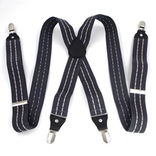 JIERKU подтяжки мужские подтяжки 4 зажимы подтяжки брюки ремень Регулируемый Открытый подтяжки отец Gfit