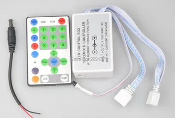 

NEW DC12V 324W common anode IR two strip 25key RGB music controller rgb led strip remote controller