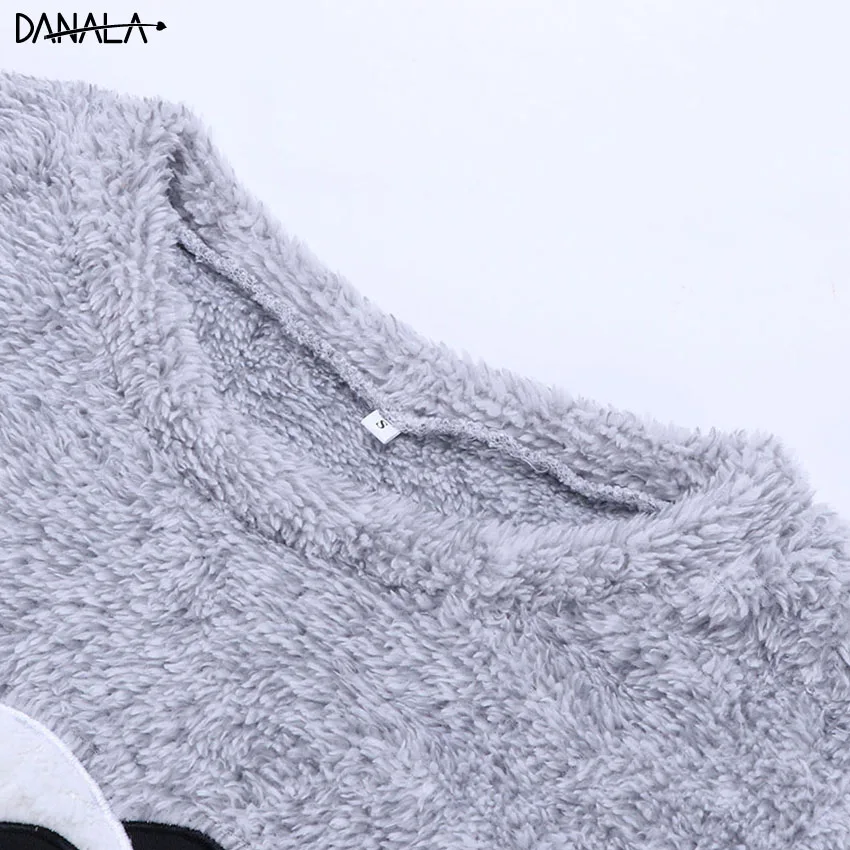 Женский пижамный комплект DANALA элегантный и удобный из махровой ткани с длинными