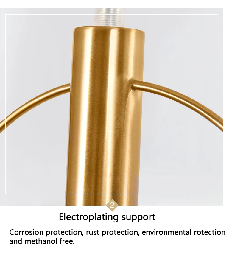 Современный простой светодиодный подвесной светильник с кольцом, железный круглый подвесной светильник, прикроватный светильник для магазина, ресторана, подвесной светильник, Золотой светильник