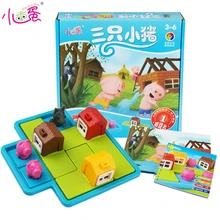 Игрушек! Развивающая пластмассовая игрушка Волк Три поросенка поросенок логическое мышление Раннее Обучение для детей подарок на день рождения 1 шт