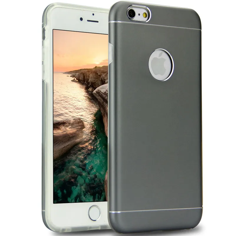 

For iPhone 6 Plus Case Cover Luxury Metal Aluminum & Ultra-thin Soft TPU Back Cover for iPhone 6s Plus Anti Knock Phone Cases