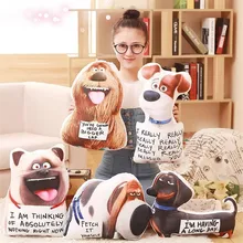 Hot sale Secret Life of Pets animal stereo pillow with the money big secret movie Plush pet toys kidz children birthday gifts