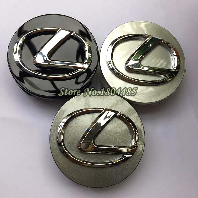 500pcs 62mm Gray/Silver Lexus Wheel Center Caps Oval Logo fit RX300