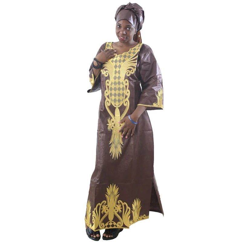 

MD 2019 south africa dresses for women bazin dashiki african women dresses embroidery women african clothes dress and head wraps