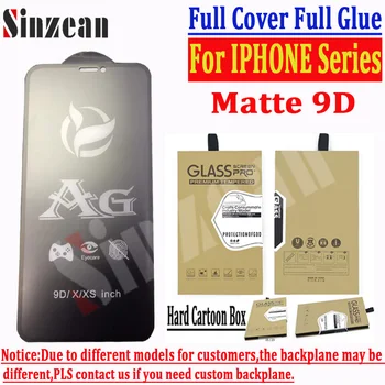

25pcs Sinzean For IPHONE XS MAX/XR 9D AG Full Cover Matte Tempered Glass For IPHONE 6/7/8 Plus anti-glare Screen Protector Film