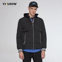 VIISHOW Зима Куртка Мужчины Пальто Вскользь Куртка Повседневная Куртка На Молнии Черный Короткие Хип-Хоп Пальто для Мужчин MCZ0664