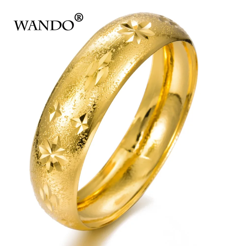 Модный браслет Wando 24K золотого цвета для женщин/девушек, специальный свадебный браслет для невесты из Дубаи, Рамадан, средние ювелирные изделия в восточном стиле, можно открыть B22