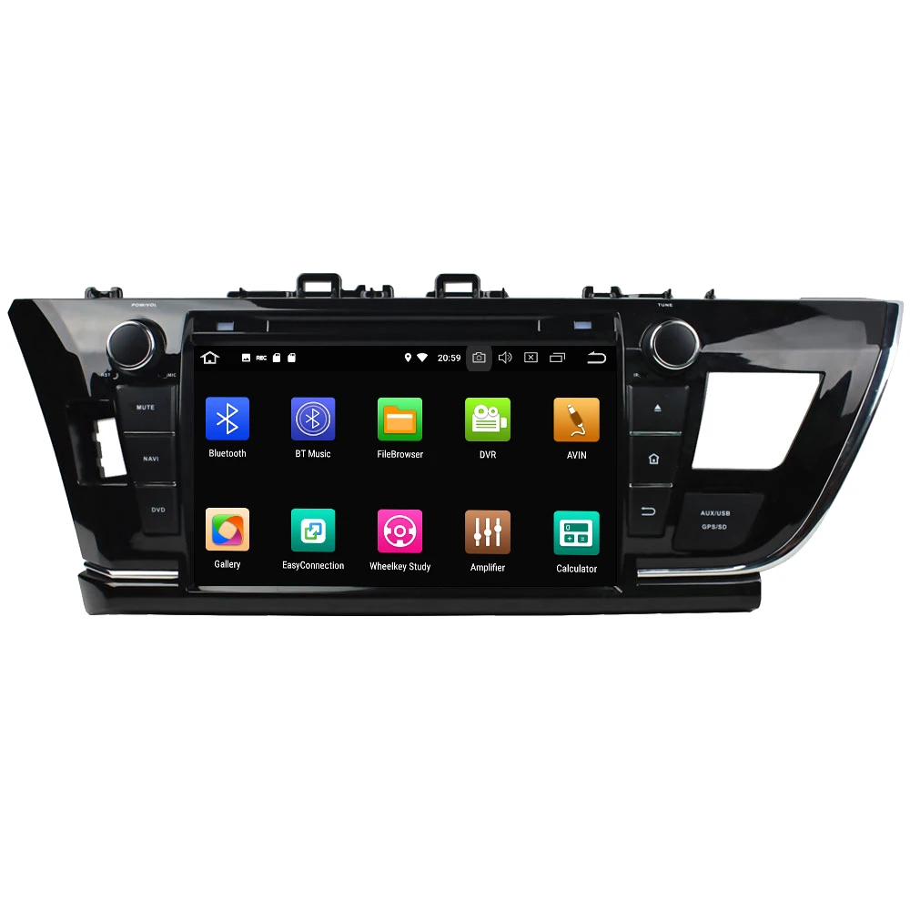 Top KLYDE 9" 4G WIFI Octa Core PX5 Android 8.1 4GB RAM 32GB ROM Car DVD Player Radio GPS Navigation For Toyota Corolla 2013-2016 LHD 1