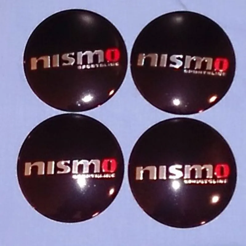 

2017 Hot Black Colour Wheel Center Cap Stickers w Red for Nissan (Nismo) 56mm - 4pcs