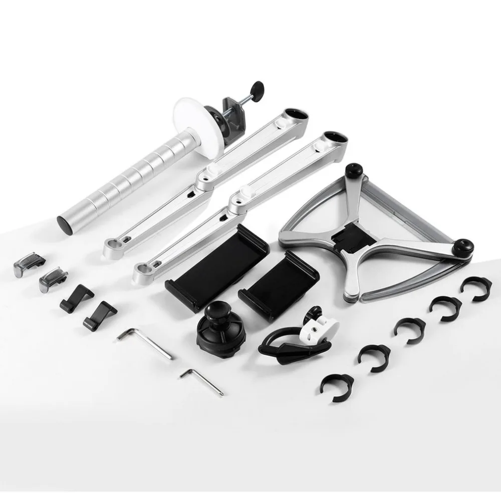 Günstige OA 9X 2 In 1 Kombination Halterung Stehen Verstellbare Dual Arm Laptop Legierung Halter Für 15 zoll Laptop und 10 zoll tablet