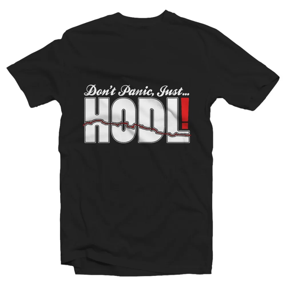 Dont Panic просто Hodl Tshirt-Crypto валюту | Мужская одежда