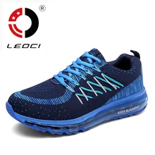 LEOCI Full Air Sole Running Shoes For Men Women Knitting Breathable Sneakers Sport Shoes Trainers Athletic Shoes Size 35-44
