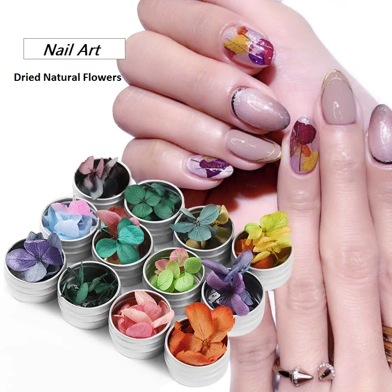 

Dry Flowers Nail Art Natural Floral Sticker 3D Dried Beauty Nails Art Decals Jewelry UV Gel Polish Ongle Manicure Decorations