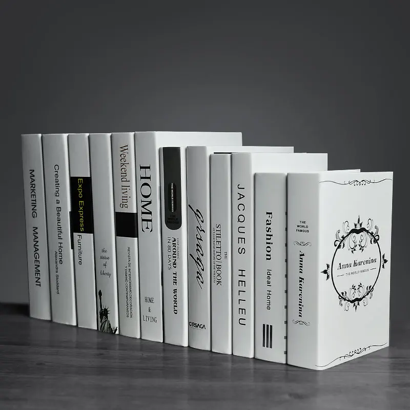 Old Time Solid Colors White Cover Simulation Books Decoration Old Time Solid Colors White Cover Simulation Books Decoration Hotels Coffee S Bookcases Props Fake Boo In Figurines Miniatures
