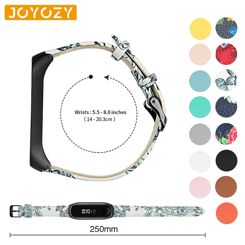 

Joyozy Leather Smart Watch band for watch strap xiaomi mi band 3 Replacement Watch Strap Black Mi Band for xiaomi mi band 4