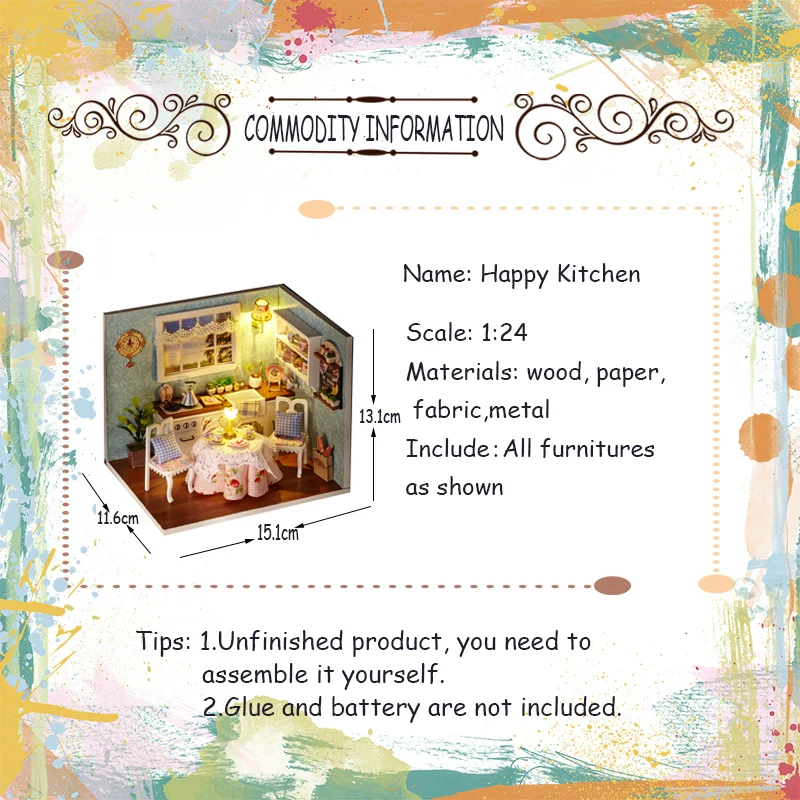 Handmade Doll House Furniture Miniatura Diy Doll Houses Miniature Dollhouse Wooden Toys For Children Grownups Birthday Gift H08