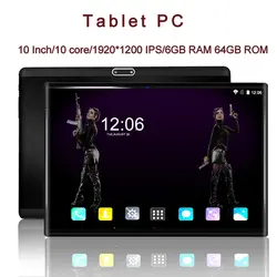 Оригинальный подлинный 4 аппарат не привязан к оператору сотовой связи 10-дюймовый планшетный ПК 1920*1200 ips 10 Core Android 8,0 MT6797 Оперативная память 6
