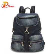 Allgleiches frauen Rucksack Denim Tagesrucksack Vintage Rucksäcke Reise Dame Tasche 2016 Rucksack Bagpack Schule