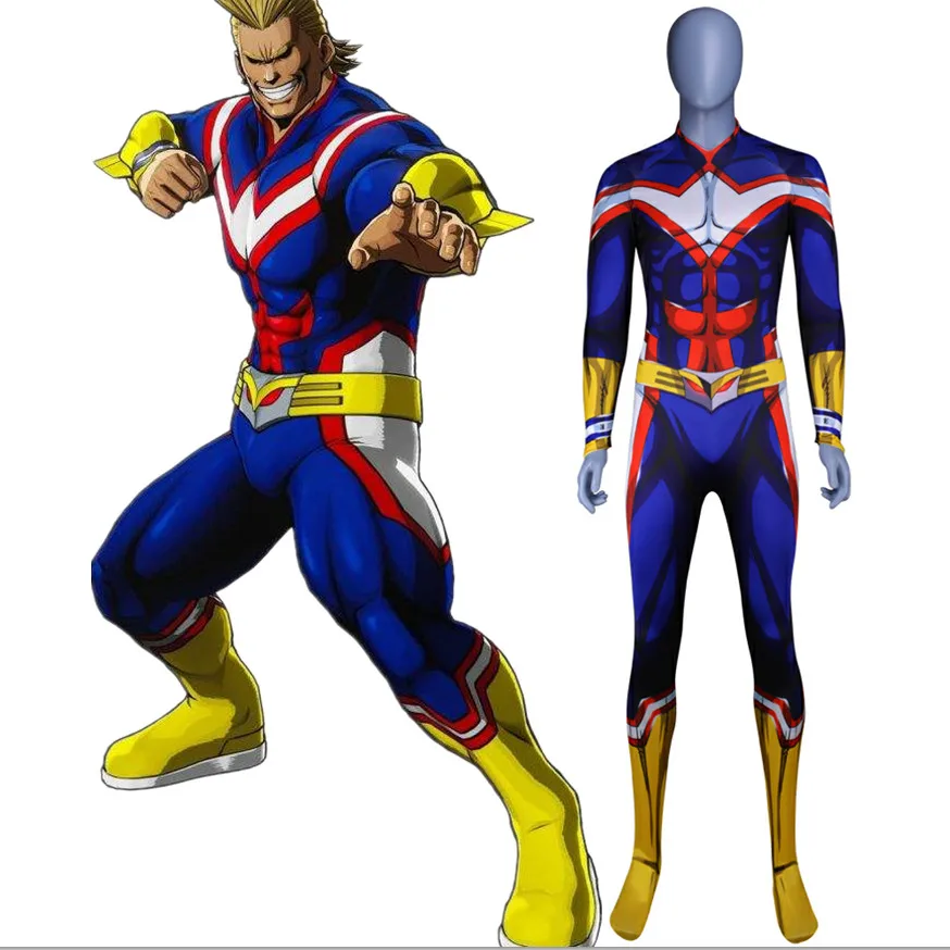 

My Hero Academia All Might Costume 3D Original Movie Woman Superhero Costume Zentai Suit