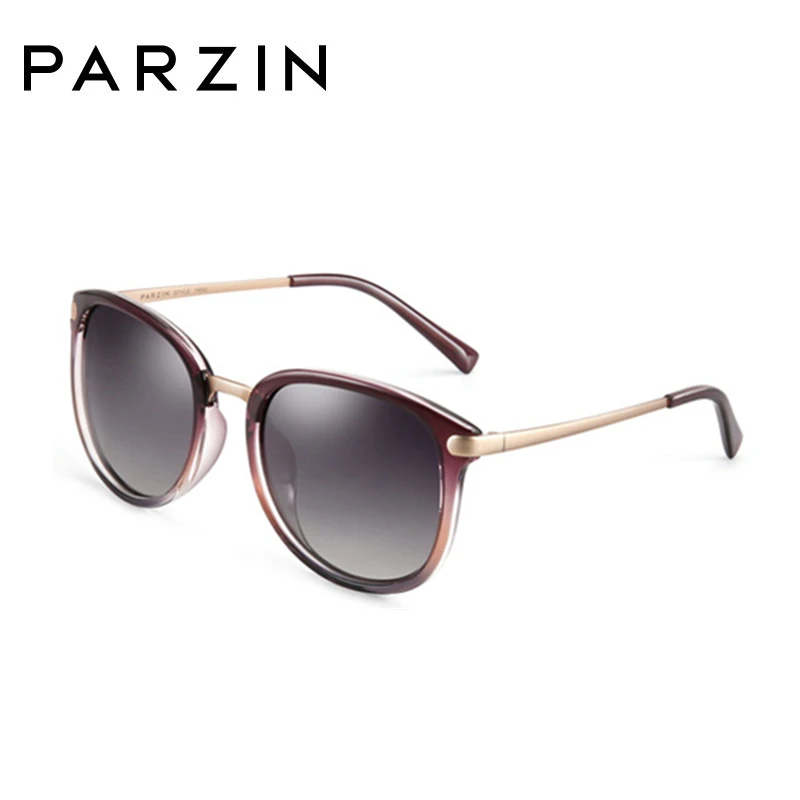 PARZIN роскошные солнцезащитные очки для женщин для бренд Покрытие поляризованные Защита от солнца очки вождения анти УФ Леди Ретро - Цвет линз: Purple