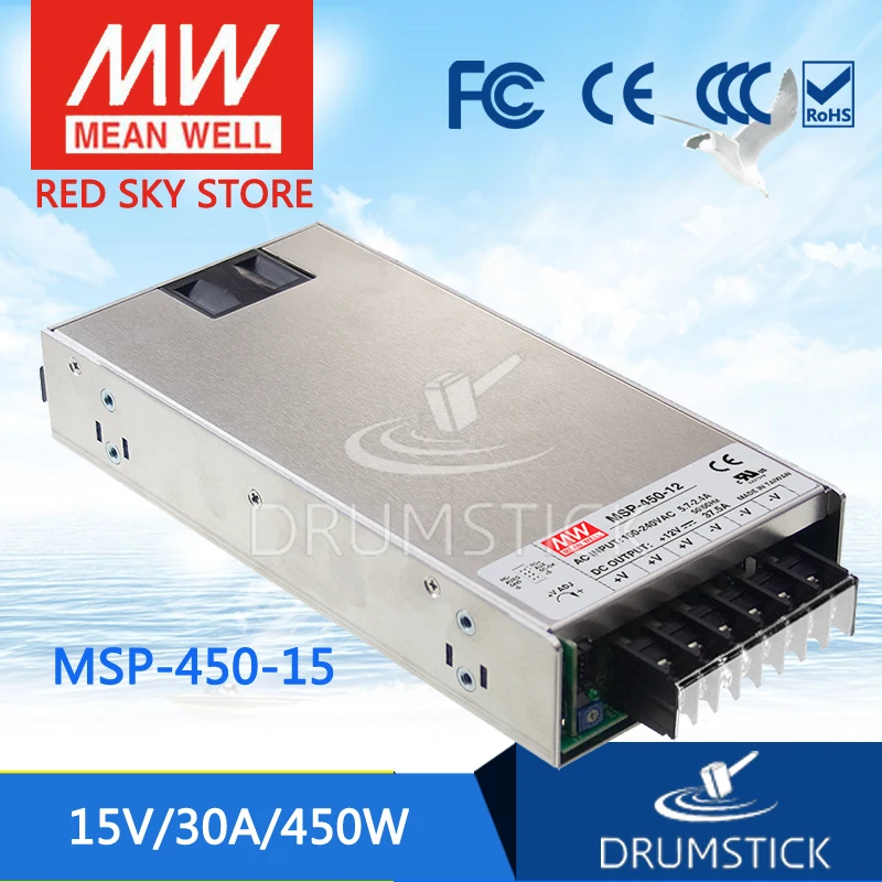 

MEAN WELL MSP-450-15 15V 30A meanwell MSP-450 15V 450W Single Output Medical Type Power Supply