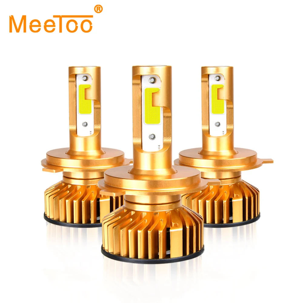 Фара для мотоцикла MeeToo H4 H7 H1 H11 12V 24V 6500K COB CSP IP67 8000Lm фара автомобильного двигателя SUV
