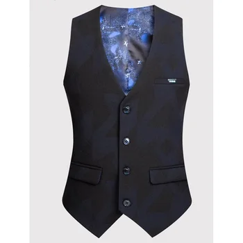

High quality Man Vests Slim Mens Suit Vests Custom Made Sleeveless Suit Jacket Mens Dress Wedding Waistcoat