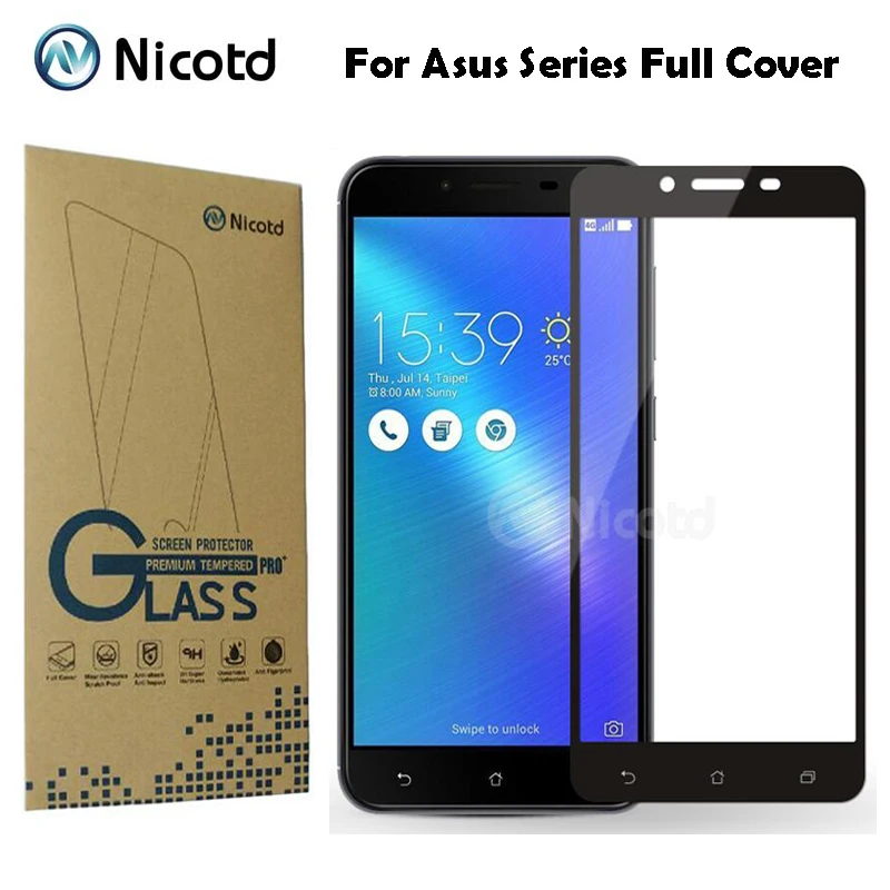 Закаленное стекло Nicotd с полным покрытием для Asus Zenfone 3 Max ZC520TL ZC553KL ZE520KL ZE552KL Live ZB501KL