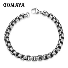 GOMAYA 316L Stainless Steel Bracelet Men Biker Bicycle Motorcycle Chain Men's Bangles Fashion Jewelry Pulseira цена GOMAYA 316L Stainless Steel Bracelet Men Biker Bicycle Motorcycle Chain Men's Bangles Fashion Jewelry Pulseira цены онлайн