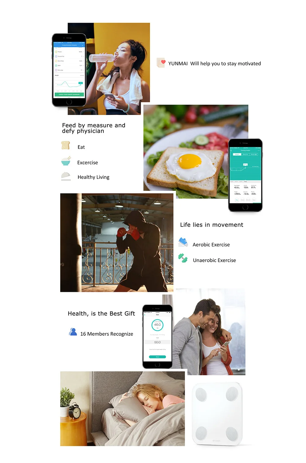 YUNMAI Mini 2 Balance Smart Body Fat Scale Intelligent Data Analysis APP Control Digital Weighing Tool from Xiaomi