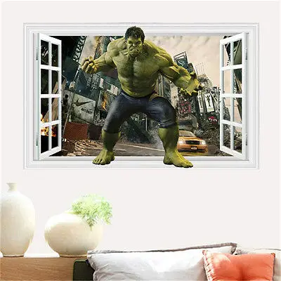 Window Wall Sticker The Avengers Green Hulk Decals Removable Kids Window Wall Sticker The Avengers Green Hulk Decals Removable Kids Room Decor In Stickers From Home Garden On Aliexpress Alibaba Group
