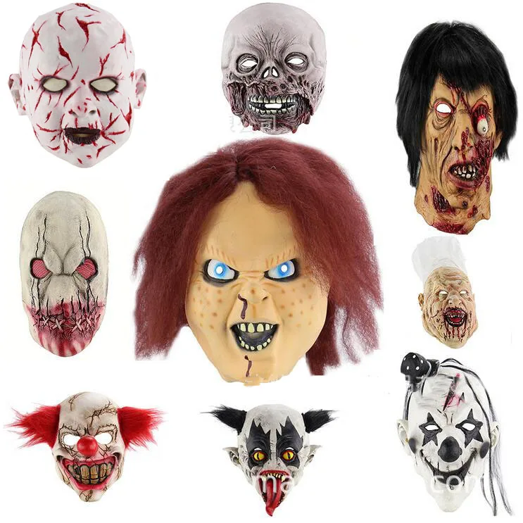 

Halloween Scary Horror Latex Mask Adult Zombie Monster Vampire Ghost Mask Costume Party Full Head Cosplay Mask Masquerade Props