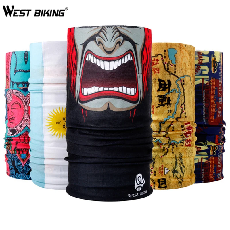 

WEST BIKING Buy 2 Get 1 Free Cycling Mask Scarf Windproof Breathable Sport Climbing Hiking Bandana Scarf Cycling Face Mask
