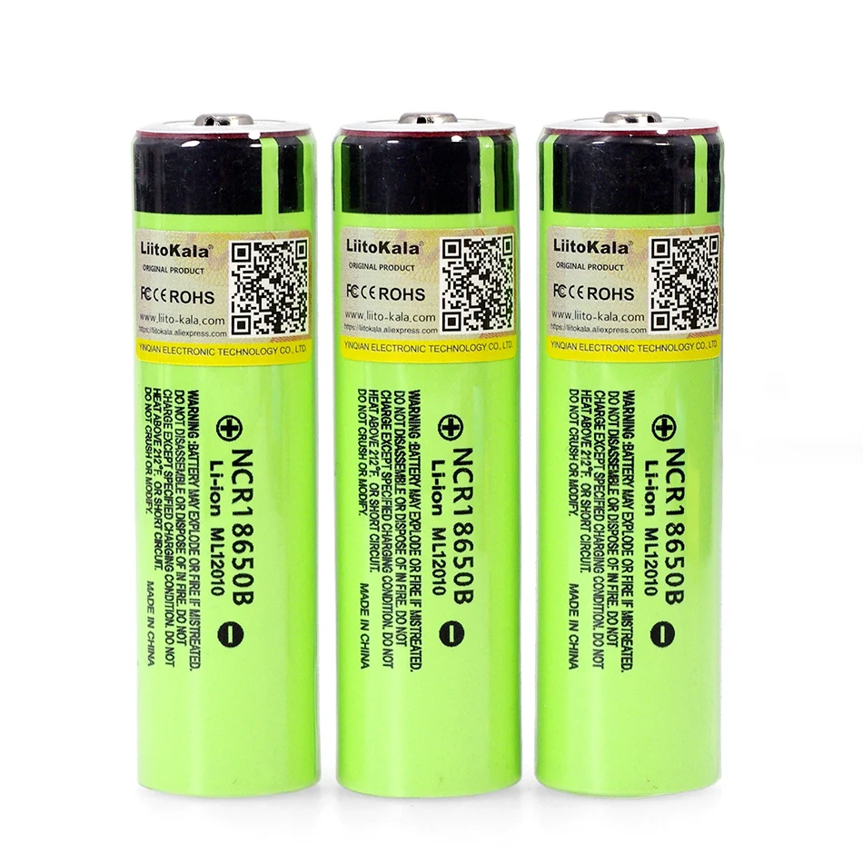 20 шт Liitokala NCR18650B 3,7 V 3400mah 18650 перезаряжаемая литиевая батарея подходит для фонарика(без PCB