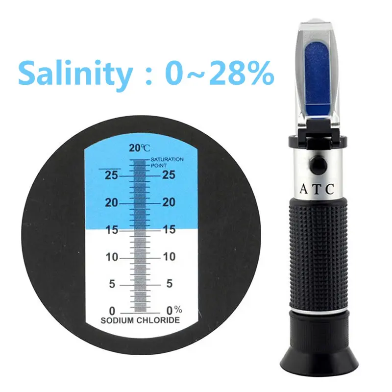 GGATC бытовой рефрактометр оптической концентрации солености ручной Высокоточный измерительный инструмент 0~ 28